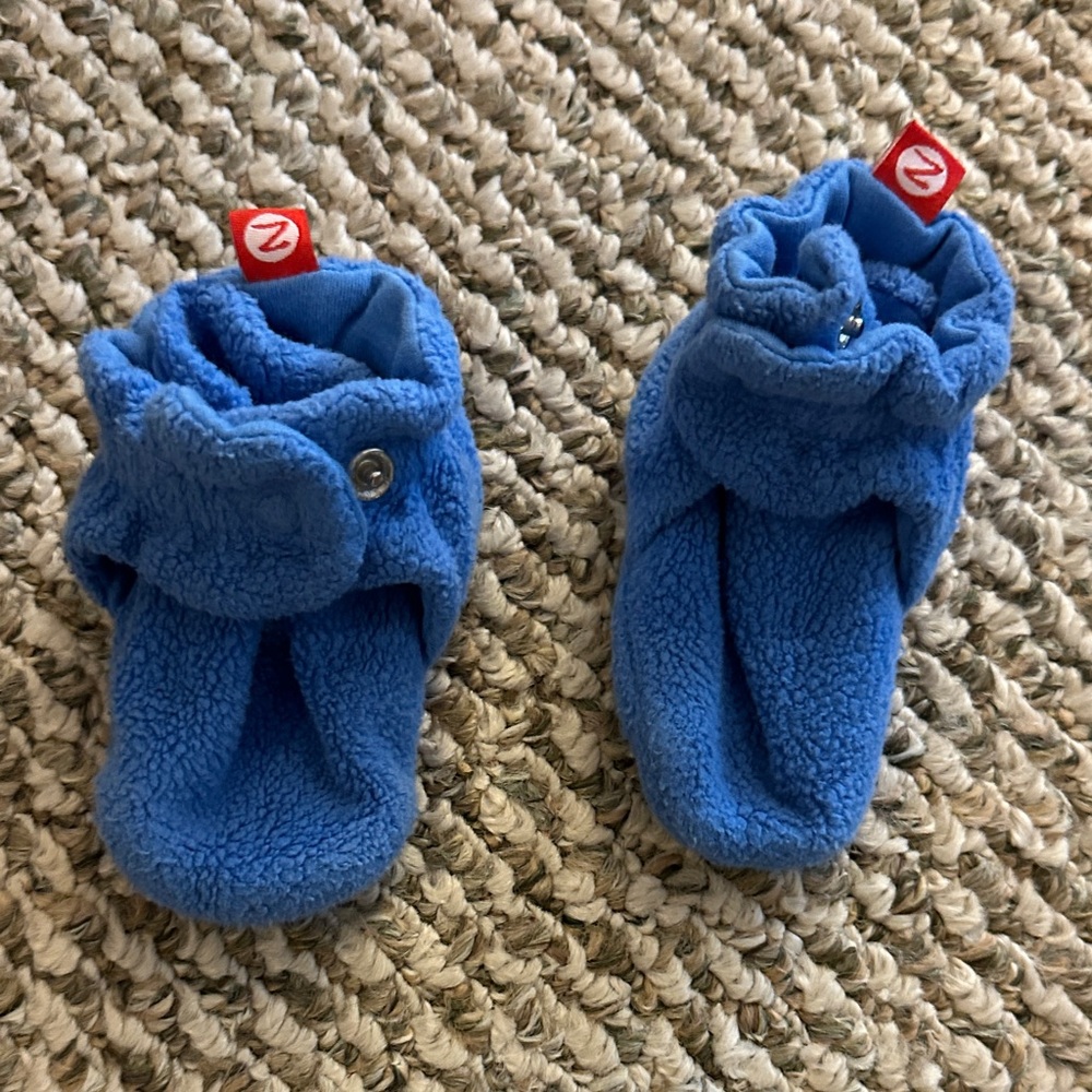Zutano Cozy Blue Baby Booties